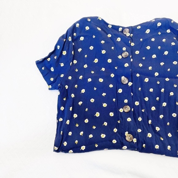 Madewell Flower Printed Dress Button Back SZ XXS - Picture 6 of 7